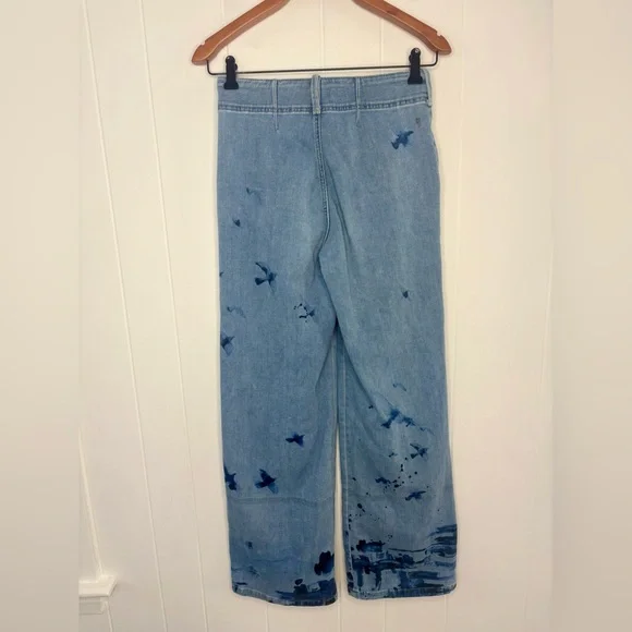 Manel Villalonga Pilcro Anthropologie Eventide Trouser High-Rise Wide-Leg Jeans - Picture 5 of 11